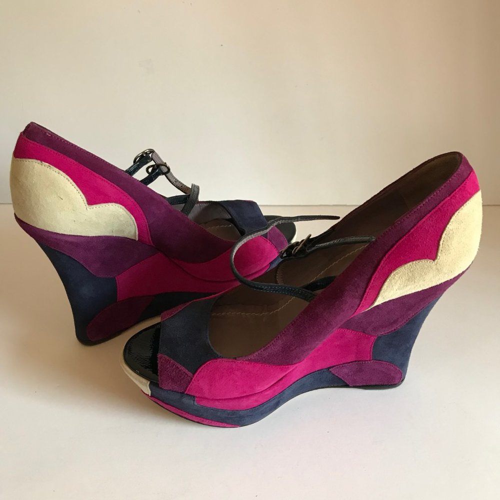 Sonia Rykiel Patchwork Suede Platform Eu Size 36 - image 2